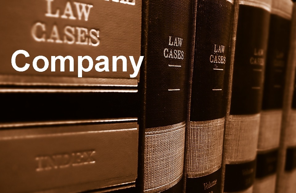 Legal books with the word company links to our company services
